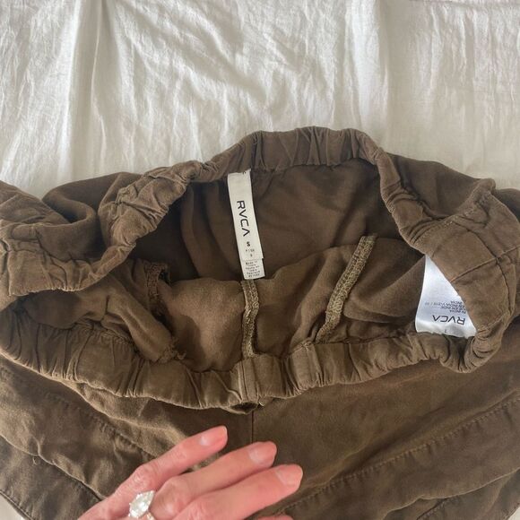 RVCA Women's Brown Athletic Shorts - Picture 2 of 3